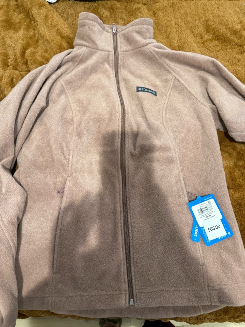 Columbia Dusty Mauve Full-Zip Fleece Jacket